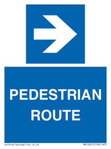 PEDESTRIAN ROUTE - right arrow